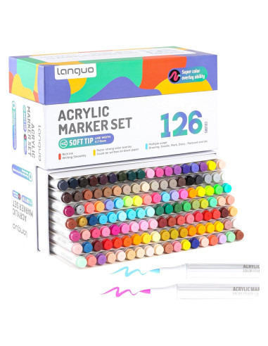 Set de 126 Marcadores de Pintura Acrílica Languo - Multicolor