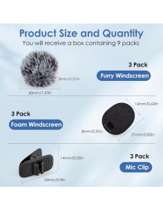 Mini Paraviento Inalámbrico Lavalier 9 Pzs - Piel y Espuma 2