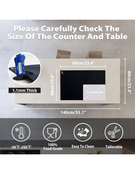 Alfombrilla de Silicona Resistente al Calor Folksy 59.4x39.6cm