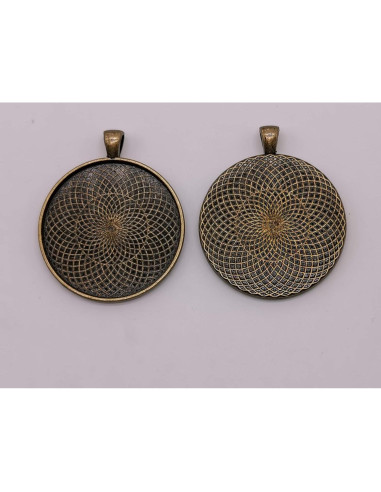 10 Piezas Base de Pendientes Redonda Bronce Antiguo SHUNAE