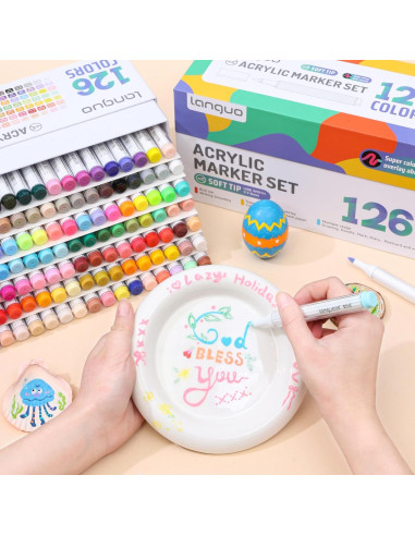Set de 126 Marcadores de Pintura Acrílica Languo - Multicolor