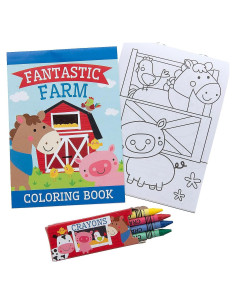 Libro para Colorear de Granja Fun Express - 12 Conjuntos