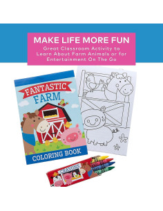 Libro para Colorear de Granja Fun Express - 12 Conjuntos 2