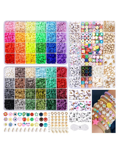 Greentime 4550 Piezas Perlas de Arcilla para Manualidades DIY