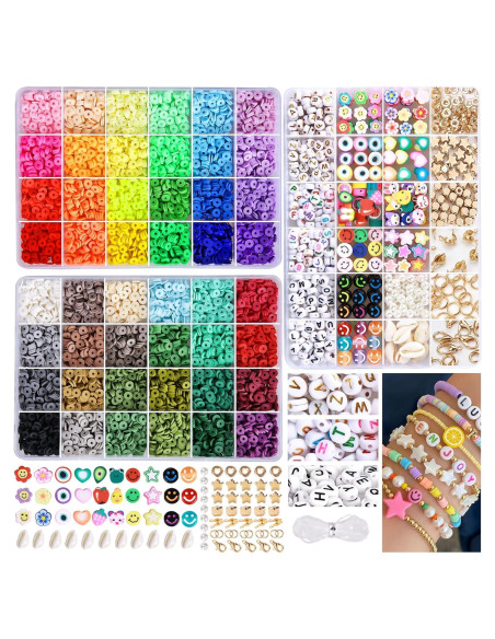 Greentime 4550 Piezas Perlas de Arcilla para Manualidades DIY