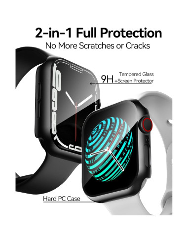 Funda Dura Smiling para Apple Watch 40mm con Protector Vidrio