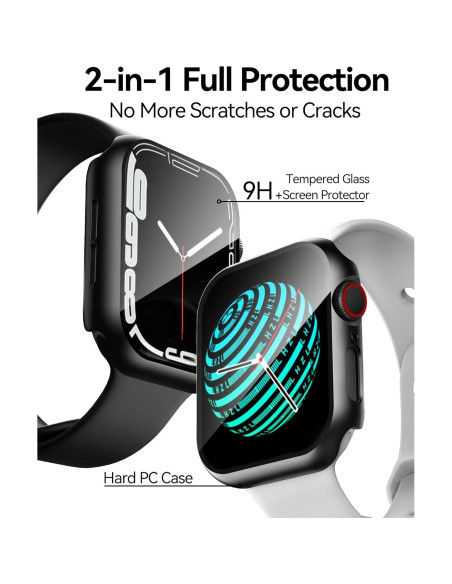 Funda Dura Smiling para Apple Watch 40mm con Protector Vidrio