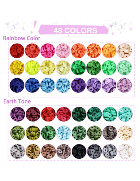 Greentime 4550 Piezas Perlas de Arcilla para Manualidades DIY