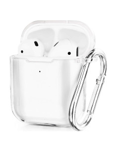 Funda TPU Transparente AIRSPO para AirPods 1/2 con Mosquetón