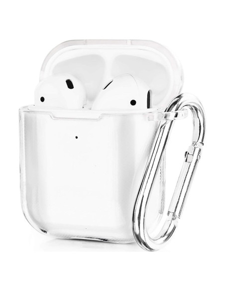 Funda TPU Transparente AIRSPO para AirPods 1/2 con Mosquetón