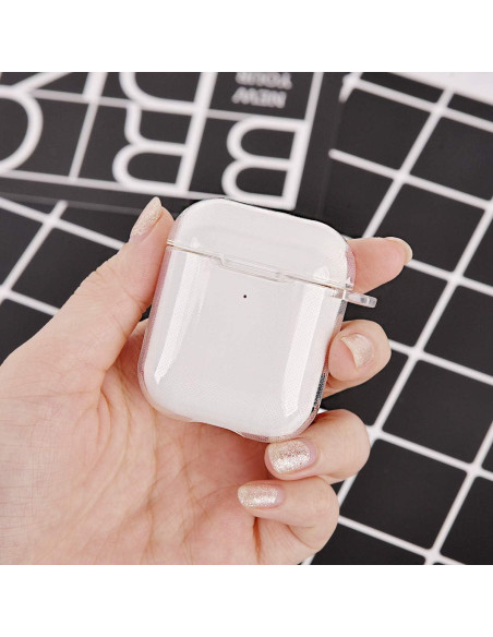 Funda TPU Transparente AIRSPO para AirPods 1/2 con Mosquetón