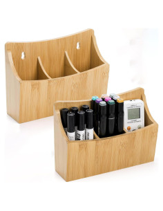 Soporte de Marcadores y Bolígrafos Nicunom de Bambú - Paquete de 2