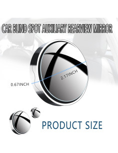 Espejo de Punto Ciego Luminuti Redondo Ajustable HD - 2 Piezas 2