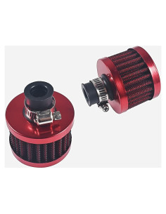 Filtro de Aire Mini Universal HXGXKBQ Rojo 2 Piezas 12mm