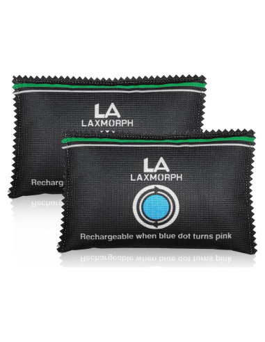 Bolsa Deshidratante Recargable Laxmorph 200g - Paquete de 2 Negro