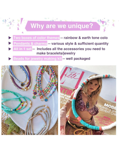 Greentime 4550 Piezas Perlas de Arcilla para Manualidades DIY