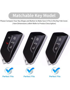 Funda de Llave QBUC para Volkswagen ID.4 Golf GTI 2020-2025 2