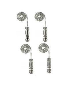 Cadena de Tirar Ciata con Perlas 30.48 cm Níquel Cepillado - 4 Pzas