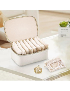 Organizador de Joyería de Viaje Jeonnfp con 8 Bolsas Terciopelo 2