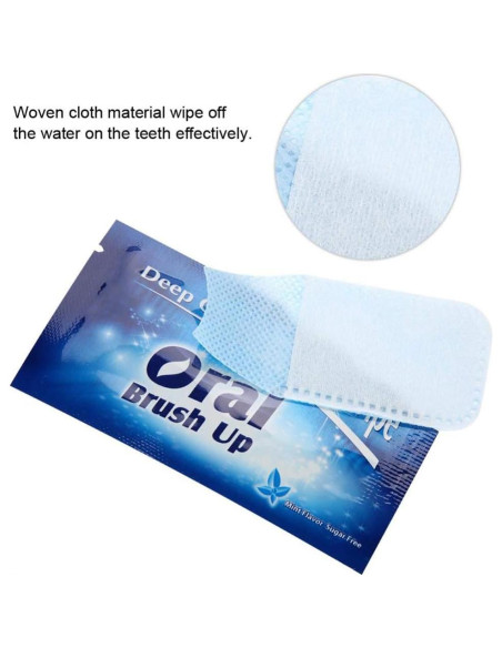 50 Toallitas Desechables para Dientes de Dedo Mrisata - Menta