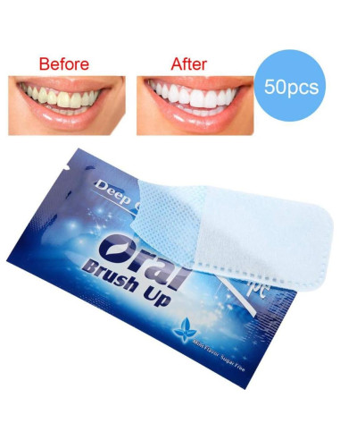 50 Toallitas Desechables para Dientes de Dedo Mrisata - Menta