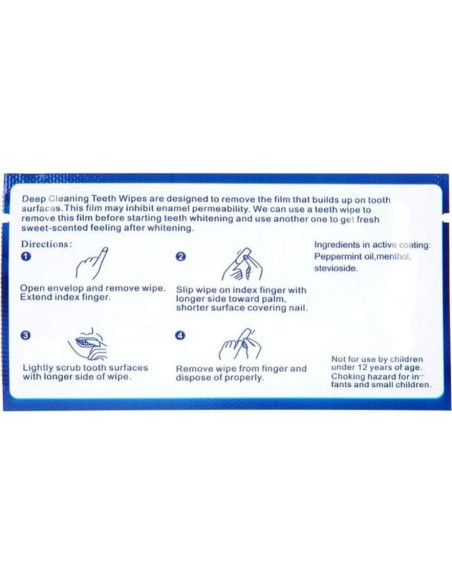 50 Toallitas Desechables para Dientes de Dedo Mrisata - Menta