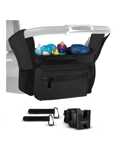 Conjunto Organizador para Cochecito Homeify - Bolsa + Soporte Taza