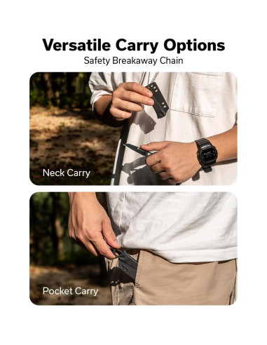 Cuchillo de Hoja Fija SENCUT TEXO 5 cm con Funda y Cadena