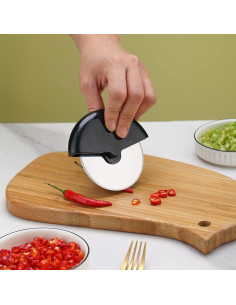 Cortador de Pizza Kyraton Acero Inoxidable 2 Piezas con Protector 2