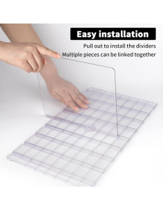 Organizador de Bolsos Flymer 10PCS Ajustable Transparente 41.5x24x20cm 2