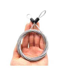 Cable de Acero Trenzado WANLIAN 2.0 m con Doble Anillo