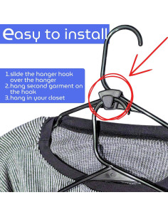 Ganchos Organizadores de Closet Bellaeasybeauty - Paquete de 20 2