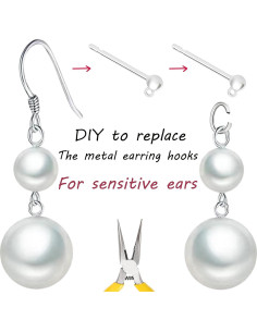 30 Ganchos de Pendientes Anti Alergia OwlkOrmy 17x12mm 2