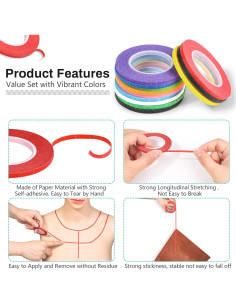 Cinta de Pizarra Blanca Selizo 20 Rollos 3mm Adhesiva 2