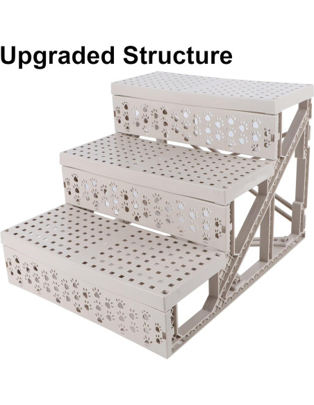 Escalera Antideslizante para Mascotas yofit 3 Pasos Plegable 22.68 kg