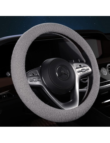 Cubierta de Volante Peluda HighnessHwoo Grande Gris 15.2-16in