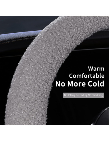 Cubierta de Volante Peluda HighnessHwoo Grande Gris 15.2-16in