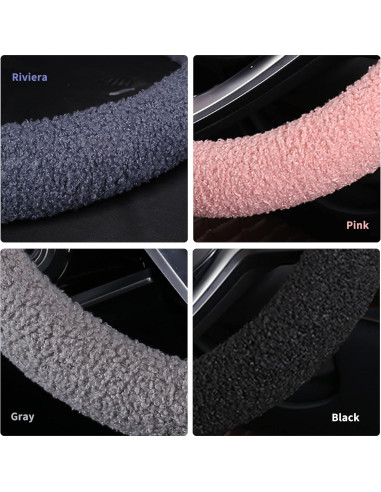 Cubierta de Volante Peluda HighnessHwoo Grande Gris 15.2-16in