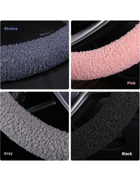 Cubierta de Volante Peluda HighnessHwoo Grande Gris 15.2-16in