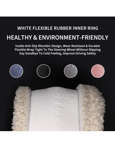 Cubierta de Volante Peluda HighnessHwoo Grande Gris 15.2-16in