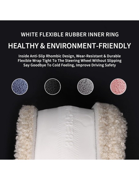 Cubierta de Volante Peluda HighnessHwoo Grande Gris 15.2-16in