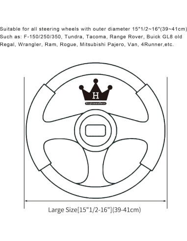 Cubierta de Volante Peluda HighnessHwoo Grande Gris 15.2-16in