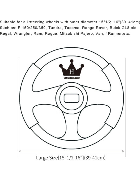 Cubierta de Volante Peluda HighnessHwoo Grande Gris 15.2-16in