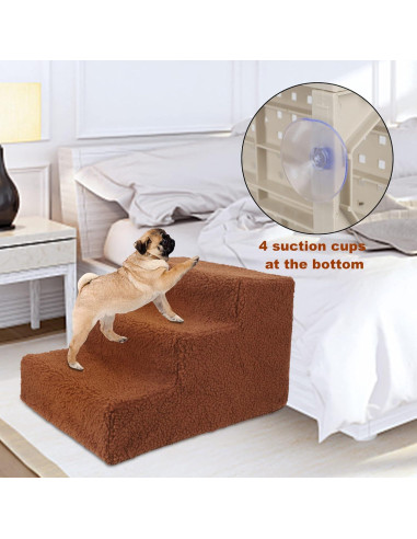 Escalera Antideslizante para Mascotas yofit 3 Pasos Plegable 22.68 kg