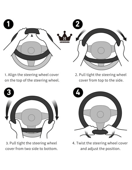 Cubierta de Volante Peluda HighnessHwoo Grande Gris 15.2-16in