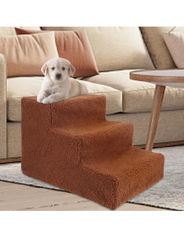 Escalera Antideslizante para Mascotas yofit 3 Pasos Plegable 22.68 kg