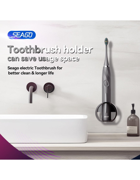 Cepillo de Dientes Eléctrico SEAGO SG-2752 con 8 Cabezas y Sensor