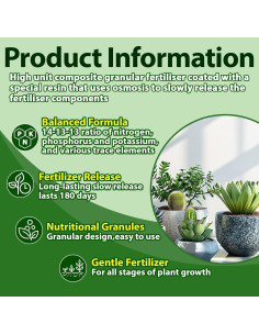 Fertilizante Orgánico de Liberación Lenta 330g LZH para Plantas 2