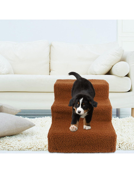 Escalera Antideslizante para Mascotas yofit 3 Pasos Plegable 22.68 kg