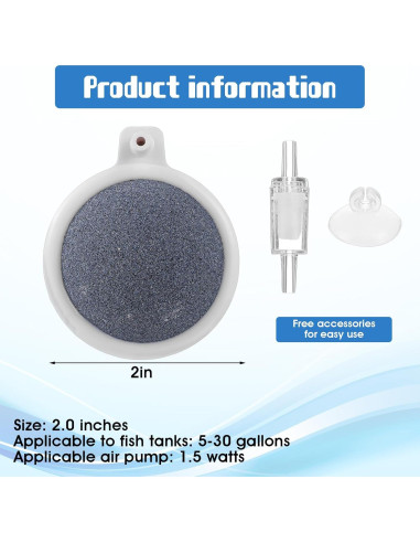 Difusor de aire para acuario SynHHergyx 6.4x5.3cm con válvula